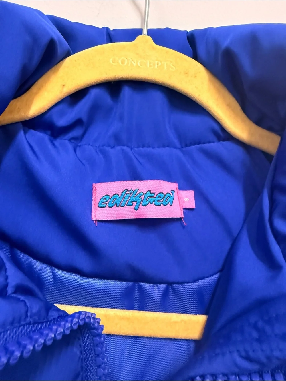 Edikted Royal Blue Puffer Vest